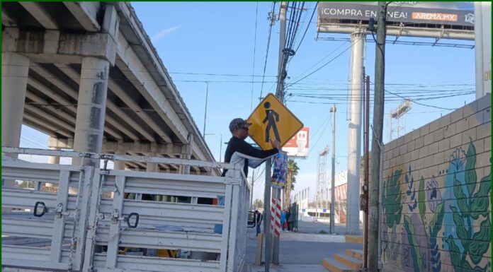 Instala Gobierno de Reynosa señalamientos viales en bulevar Hidalgo