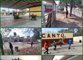 Gobierno de Reynosa limpia 3 escuelas públicas