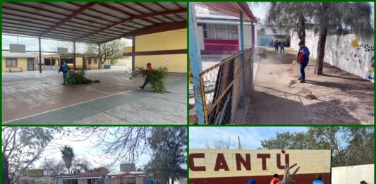 Gobierno de Reynosa limpia 3 escuelas públicas