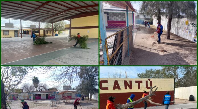 Gobierno de Reynosa limpia 3 escuelas públicas