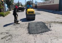 Intensifica Gobierno de Carlos Peña Ortiz labores de bacheo en Reynosa