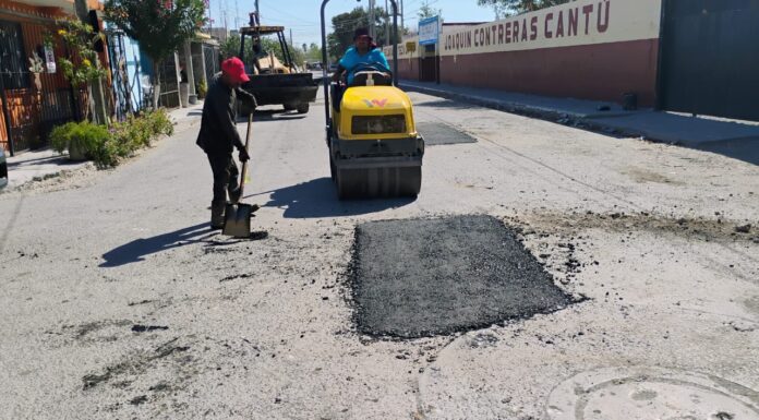 Intensifica Gobierno de Carlos Peña Ortiz labores de bacheo en Reynosa