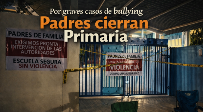 Protesta de padres paraliza primaria en Ciudad Victoria por denuncias de acoso escolar