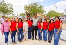 Construye Gobierno de Carlos Peña Ortiz techumbre en jardín de niños Jaime Torres Bodet