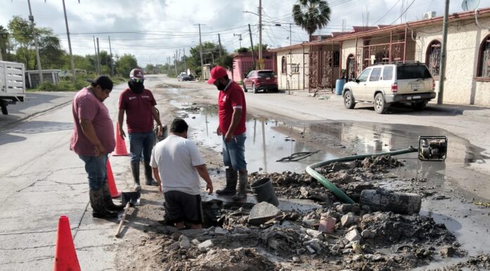 Atendió COMAPA fugas de agua potable en diversos sectores