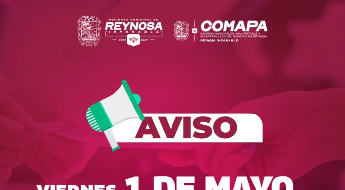 Oficinas de COMAPA suspenderán labores por Día del Trabajo