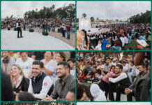 Cine al aire libre en Parque El Laguito reúne a familias en Matamoros