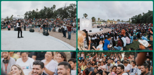 Cine al aire libre en Parque El Laguito reúne a familias en Matamoros