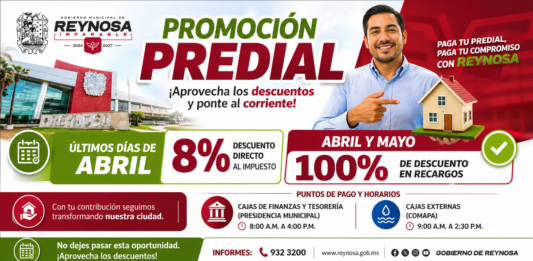 Descuentos de abril en Predial están por concluir