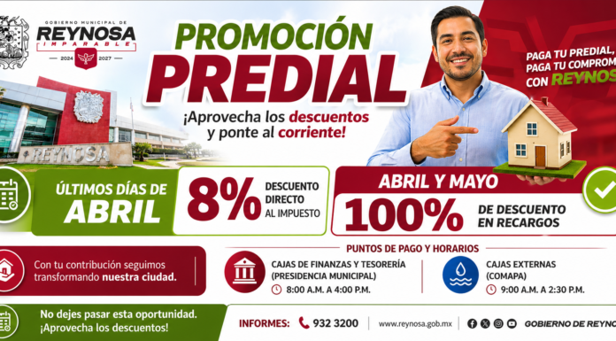 Descuentos de abril en Predial están por concluir