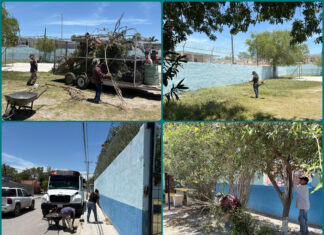 Refuerzan limpieza en primaria de Reynosa