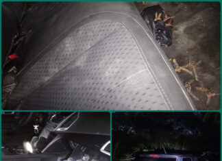 Persecución en carretera Victoria–Monterrey deja camioneta abandonada y decomiso de ponchallantas