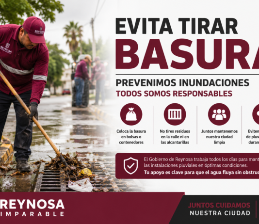 Gobierno de Reynosa refuerza limpieza pluvial