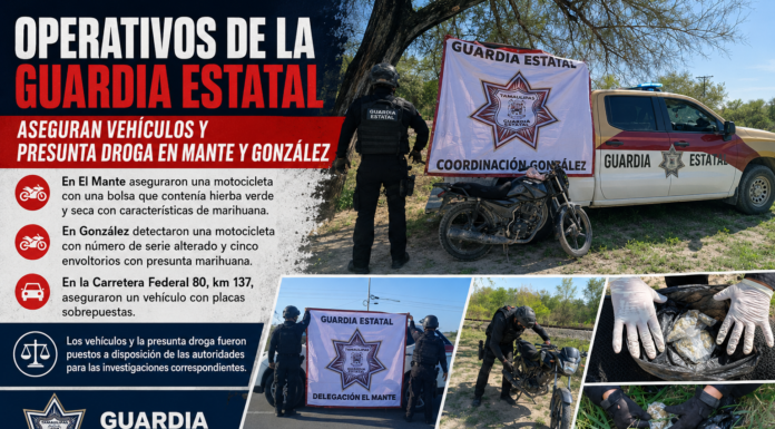 Operativos dejan aseguramientos en El Mante y González