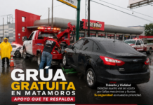 Servicio de grúa en Matamoros brinda apoyo gratuito