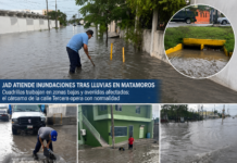 JAD atiende inundaciones tras lluvias en Matamoros