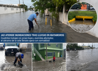 JAD atiende inundaciones tras lluvias en Matamoros