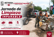 Refuerzan limpieza y rehabilitación urbana en Reynosa con intervención integral en colonias vulnerables
