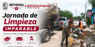 Refuerzan limpieza y rehabilitación urbana en Reynosa con intervención integral en colonias vulnerables