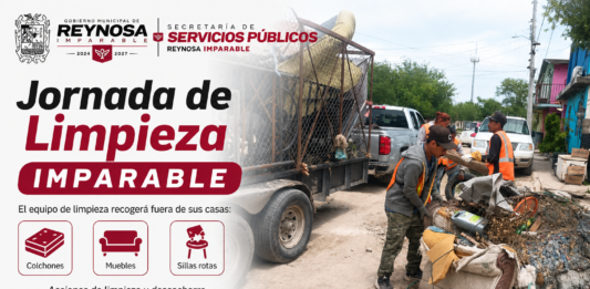 Refuerzan limpieza y rehabilitación urbana en Reynosa con intervención integral en colonias vulnerables