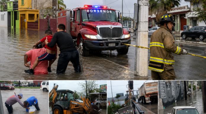 Fuertes lluvias desatan emergencia en Matamoros