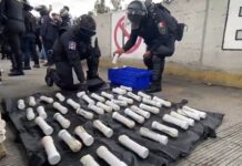 Aseguran 59 artefactos explosivos durante operativo en la caseta de Tlalpan