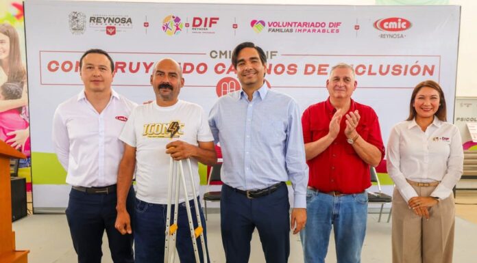 Beneficiaron DIF, CMIC y Gobierno de Reynosa a pacientes con discapacidad