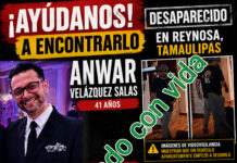 Localizan con vida a Anwar Velázquez Salas; rinde declaración ante la Fiscalía de Tamaulipas