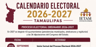 IETAM perfila la ruta electoral 2026-2027; Tamaulipas renovará alcaldías y Congreso local