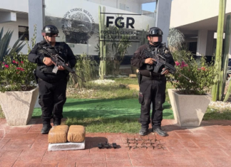 Guardia Estatal asegura camioneta con presunta marihuana, radios y ponchallantas en Díaz Ordaz
