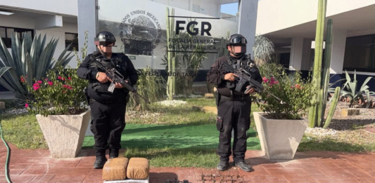Guardia Estatal asegura camioneta con presunta marihuana, radios y ponchallantas en Díaz Ordaz
