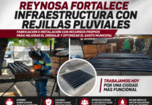 Reynosa mejora infraestructura con rejillas pluviales