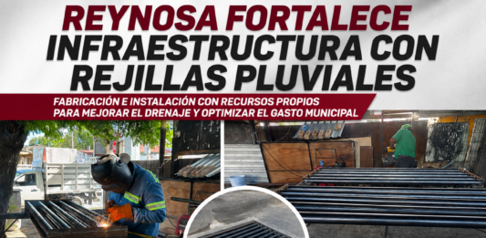 Reynosa mejora infraestructura con rejillas pluviales