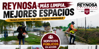 Reynosa fortalece el mantenimiento de espacios públicos
