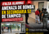 Descartan artefacto explosivo tras movilización de seguridad en la Secundaria 52 de Tampico