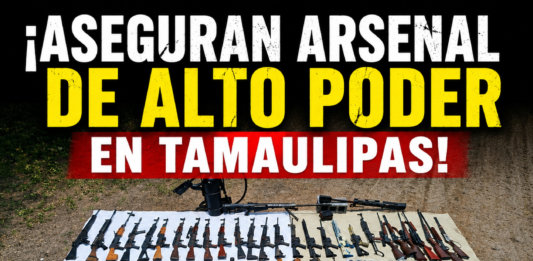 Ejército asegura arsenal de alto poder y cinco vehículos en operativo realizado en Matamoros