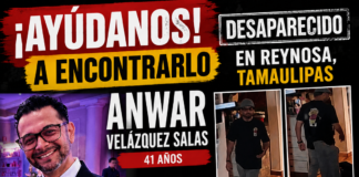 Intensifican búsqueda de Anwar Velázquez Salas; piden apoyo ciudadano para localizarlo en Reynosa