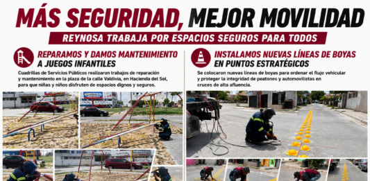 Gobierno de Reynosa mejora espacios y vialidades