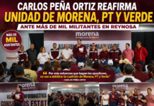 Carlos Peña Ortiz llama a fortalecer la unidad de Morena, PT y Verde y advierte que no permitirá la infiltración de la delincuencia