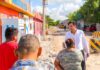 Verificó Carlos Peña Ortiz pavimentación en calle Emilio Portes Gil para asegurar calidad de la obra