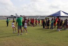 Fomentan práctica del fútbol en Campamento de Verano del Polideportivo