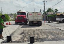 Mantiene Gobierno de Carlos Peña Ortiz rehabilitación de vialidades con bacheo