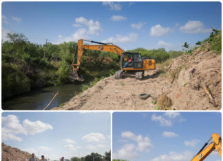 Carlos Peña Ortiz supervisa desazolve del dren El Anhelo para reducir riesgos por lluvias en Reynosa