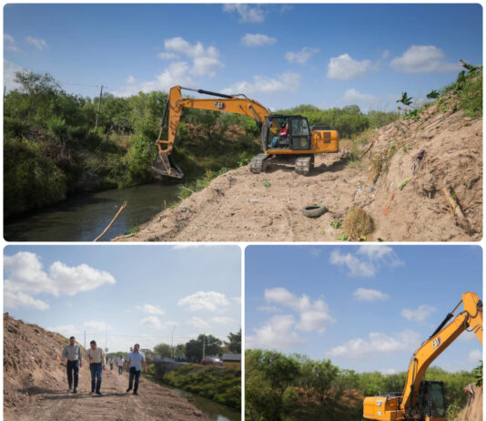 Carlos Peña Ortiz supervisa desazolve del dren El Anhelo para reducir riesgos por lluvias en Reynosa