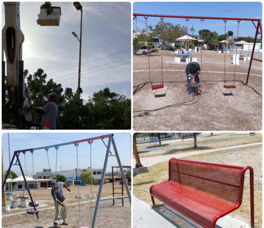 Carlos Peña Ortiz mantiene rehabilitación de plazas para mejorar espacios públicos en Reynosa