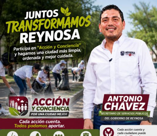 Antonio Chávez llama a la ciudadanía a participar en el cuidado de Reynosa