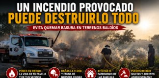 Protección Civil de Reynosa llama a evitar la quema de basura para prevenir incendios