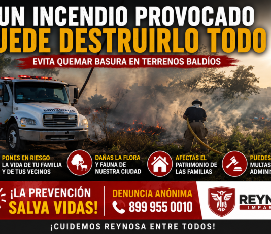 Protección Civil de Reynosa llama a evitar la quema de basura para prevenir incendios
