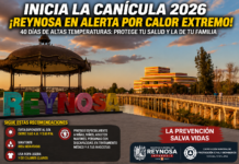 Canícula 2026 eleva el riesgo por calor extremo en Reynosa