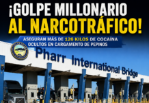 Aseguran más de 126 kilos de presunta cocaína ocultos en cargamento de pepinos en Pharr